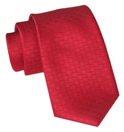 Męski Krawat Angelo di Monti - Czerwony w Drobny Wzorek